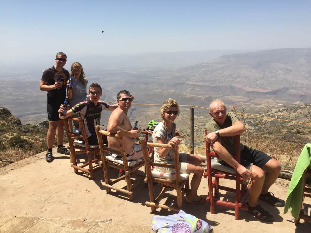 The gang after a hard ride up the Blue Nile Gorge.